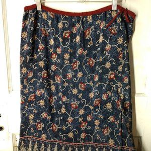Liz Claiborne Floral Silk Skirt - Size 12